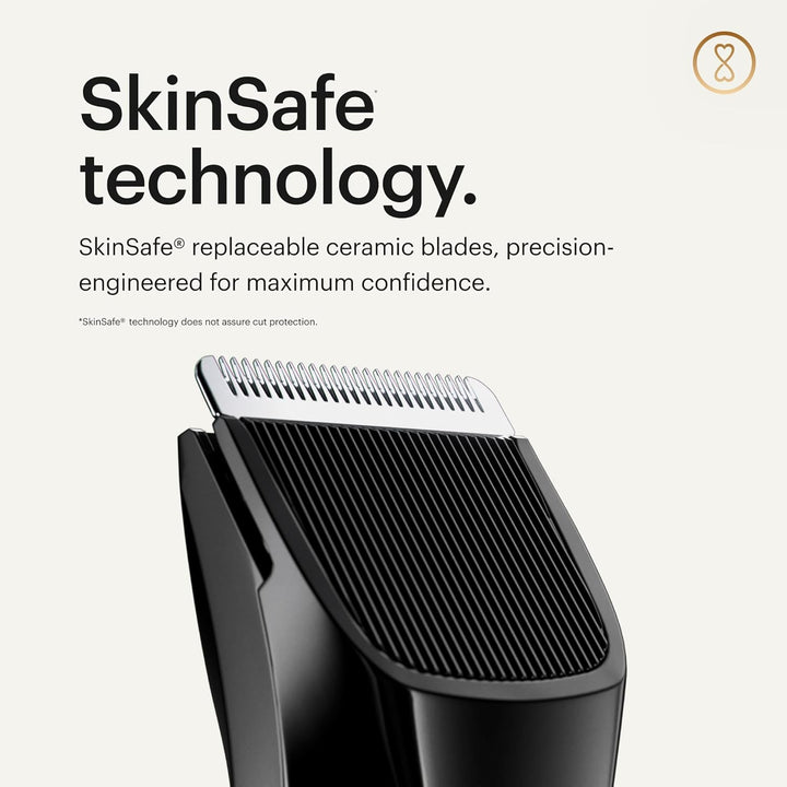 ® the Lawn Mower® 4.0, Electric Groin Hair Trimmer, Replaceable Skinsafe® Ceramic Blade Heads, Waterproof Wet/Dry Clippers, Rechargeable, Wireless Charging, Male Hygiene Grooming Razor