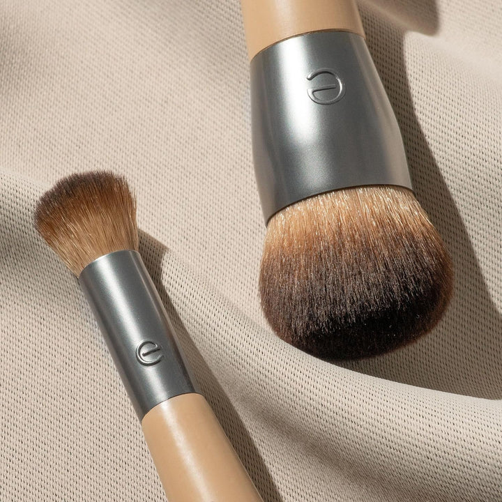 Blend + Conceal Dual-Ended Makeup Brush, Foundation & Concealer Brush for Liquid & Cream Formulas, Face Makeup Brush, Synthetic Bristles, Vegan & Cruelty-Free, Travel & Eco-Friendly, 1 Count