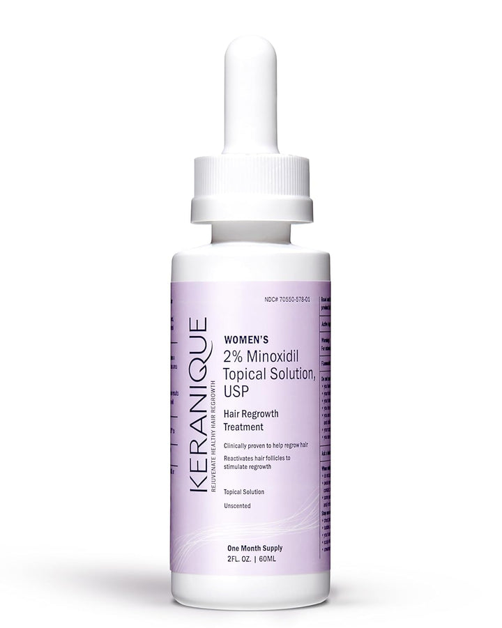 Hair Regrowth Treatment Dropper – 2% Minoxidil, 2 Fl Oz 30 Day Supply – Regrow Thicker-Looking Hair, Helps Revitalize Hair Follicles