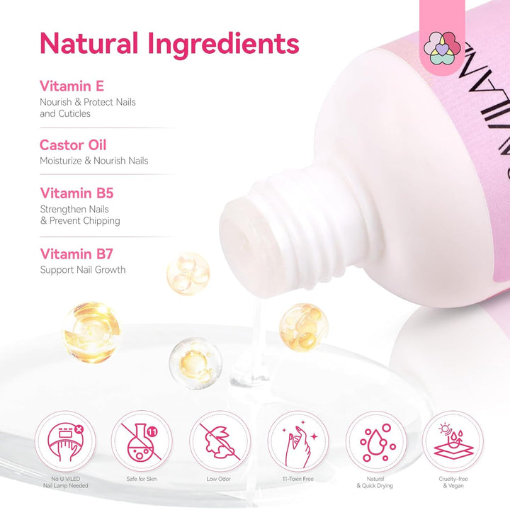 Dip Powder Liquid Set: 20 Ml Ultimate Nail Dip System Essentials Liquid Large Capacity Dipping Base Activator Top Coat Brush Saver No Curing Needed for DIY Home Manicure