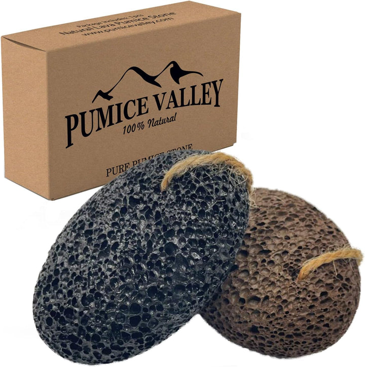 Pumice Stone - Natural Earth Lava Black - Callus/Corn Remover for Feet Heels and Palm - Pedicure Exfoliation Tool - Dry Dead Skin Scrubber - Health Foot Care