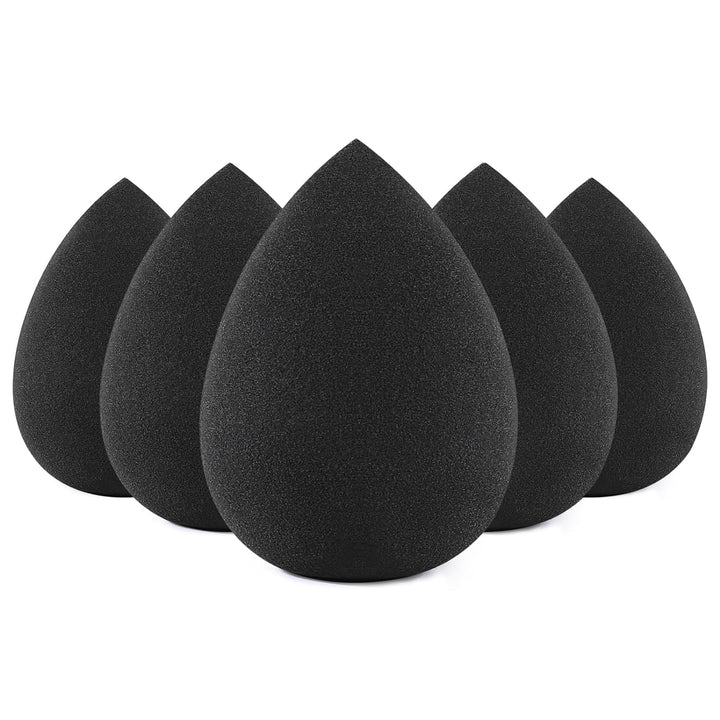 Makeup Sponge Set 5 Pack Micro Porous Low Absorption Soft Latex Free Foundation Beauty Sponges & Blenders for Powder Cream, Stocking Stuffers for Women
