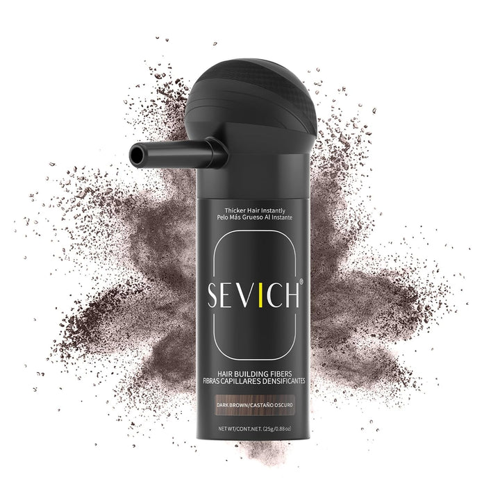 Hair Fiber Spray - Instant Hair Thickening Powder for Men & Women, Hair Building Fibers for Thinning Hair, Root Touch up Hair Color, Waterproof, Sweatproof, Natural Look,80Ml Black