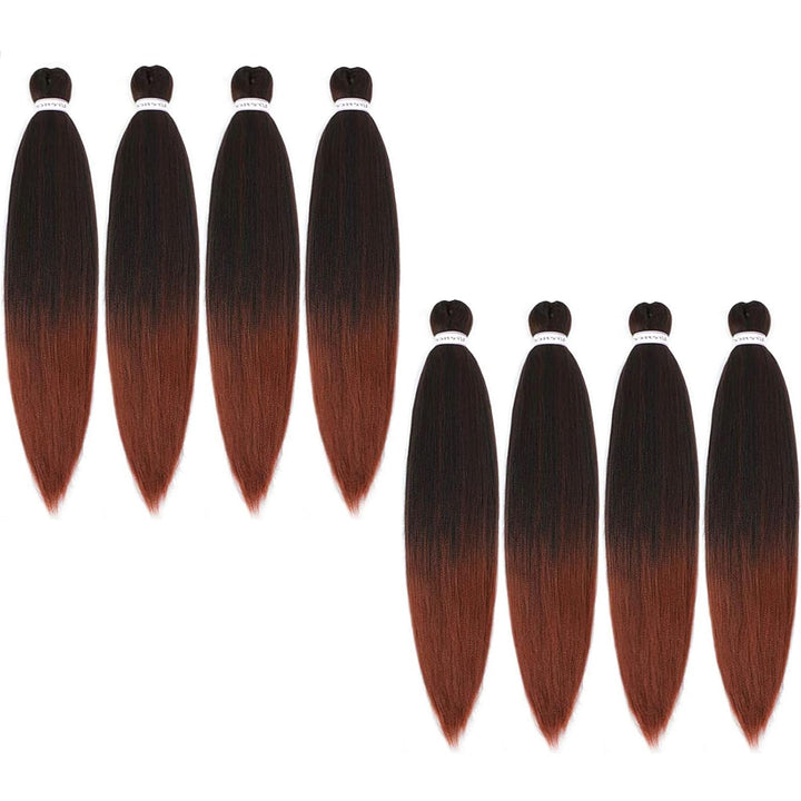 Purple Braiding Hair Pre Stretched Long Braid 30 Inch 2 Packs Professional Braiding Hair Extensions Synthetic Crochet Twist Braids (30 Inch, Purple)