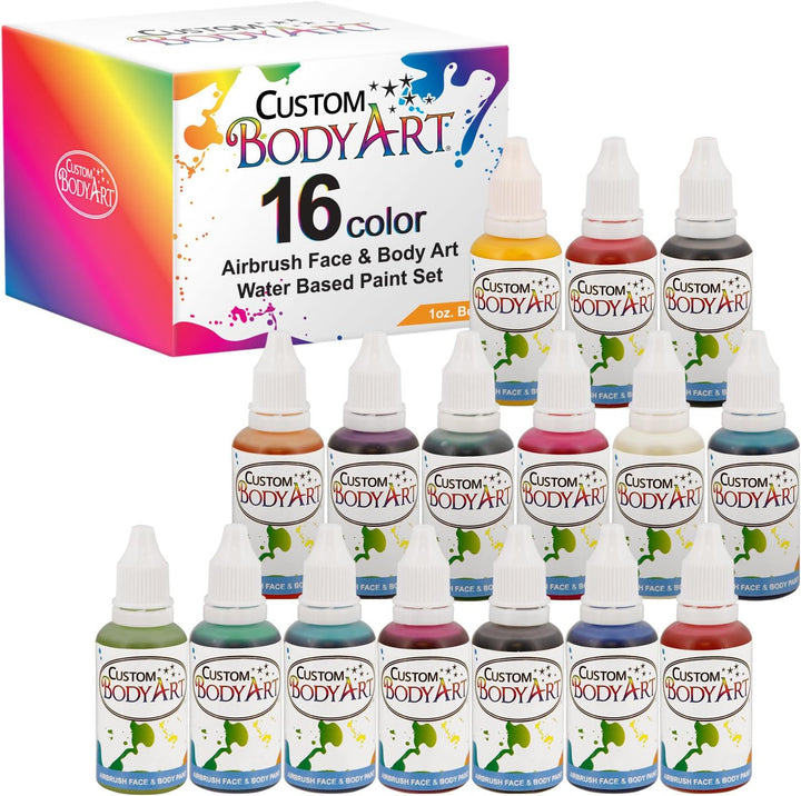 4 Color  Water-Based Airbrush Face and Body Paint Make-Up Kit