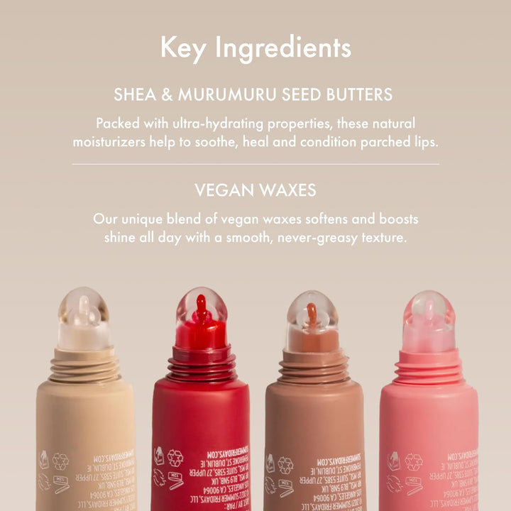 Tinted Lip Butter Balm - Conditioning Vegan Lip Balm for Instant Moisture, Shine & Hydration - Sheer-Tinted, Soothing Skincare - Pink Sugar (.5 Oz)