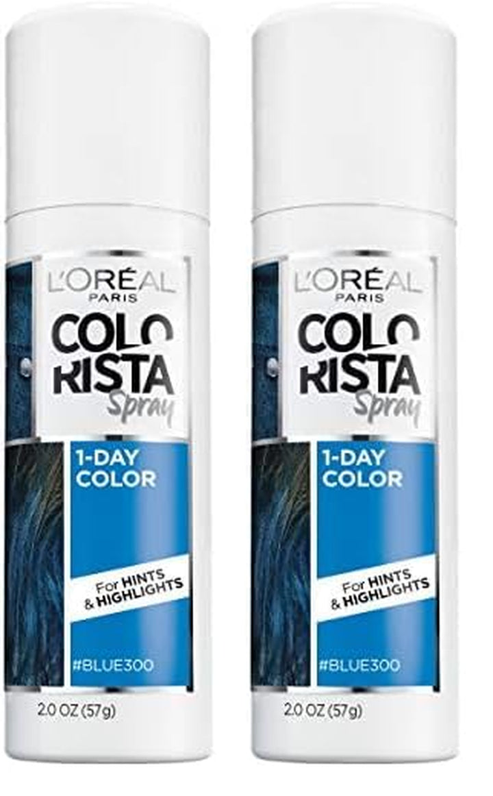 Colorista 1-Day Washable Temporary Hair Color Spray, Silver, 2 Ounce