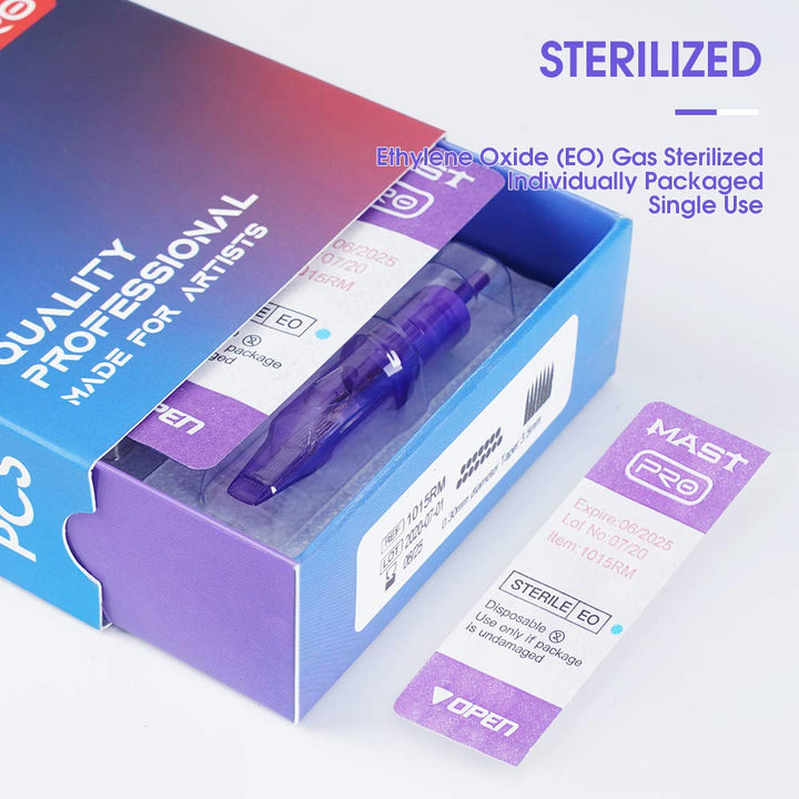 Mast Pro Tattoo Cartridges 1005RL 20Pcs Disposable Needles Bugpin #10 5 round Liner