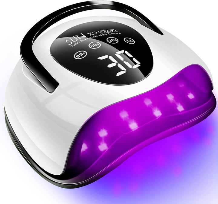220W LED UV Light Dryer for Nails Gel Polish with 57 Lamp Beads 4 Timer Setting & LCD Touch Display Screen, Auto Sensor, Professional Nail Light