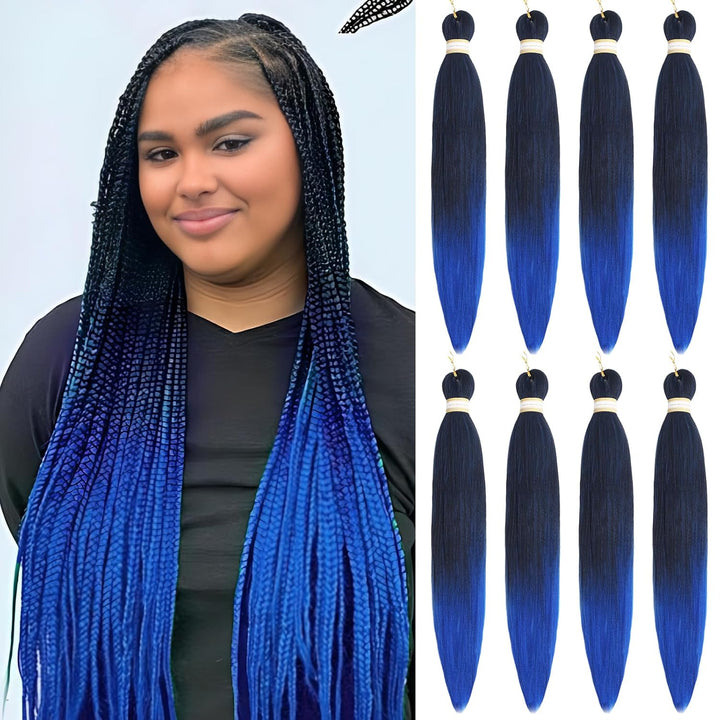 Long Purple Braiding Hair 30 Inch, Pre Stretched Synthetic Braiding Hair for Braids,2 Packs Purple Rumi Hair Extensions for Stage Party Halloween Costume Cosplay