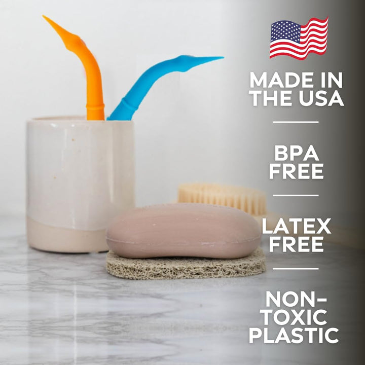 (4 Count) Soft Interdental Pick, Gum Stimulator & Plaque Remover, Made in USA, for Oral Health and Healthy Gums, Multi-Colored