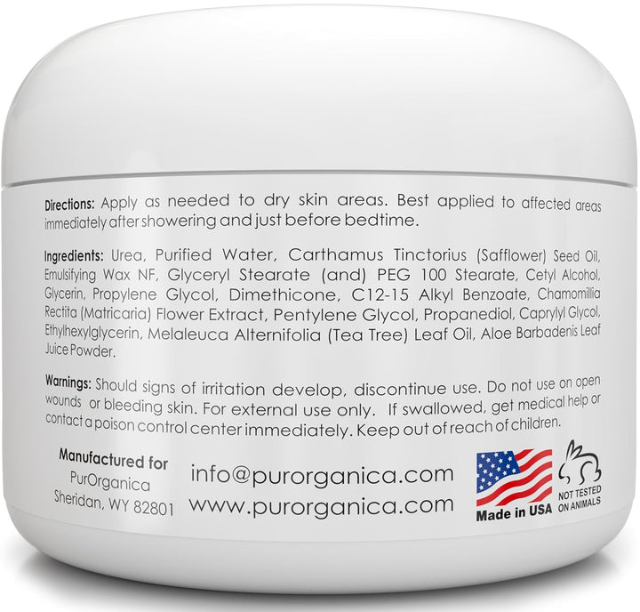 Urea 40% Foot Cream – Made in USA, Dermatologist Tested, Intensive Repair for Dry, Cracked Heels, Corns, Calluses & Rough Feet, Professional Strength Exfoliating & Moisturizing Cream