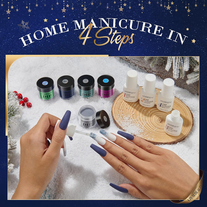 Dip Powder Nail Kit Starter Color Changing Glitter 20 Colors Magic Special Effect Dipping Powder Liquid Set with Base/Top Coat Activator for French Nails Manicure DIY Salon