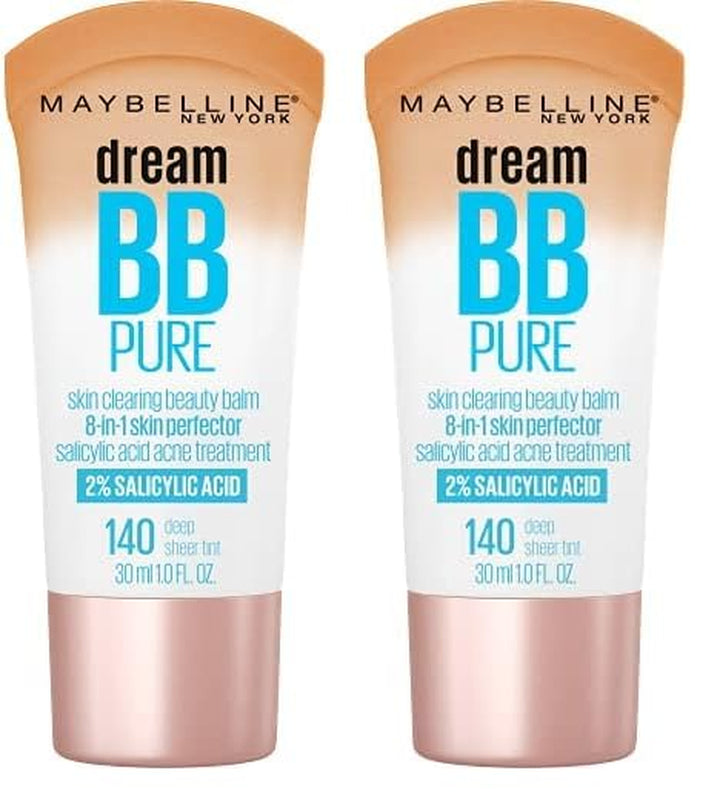 Dream Pure Skin Clearing BB Cream, 8-In-1 Skin Perfecting Beauty Balm with 2% Salicylic Acid, Sheer Tint Coverage, Oil-Free, Light/Medium, 1 Count