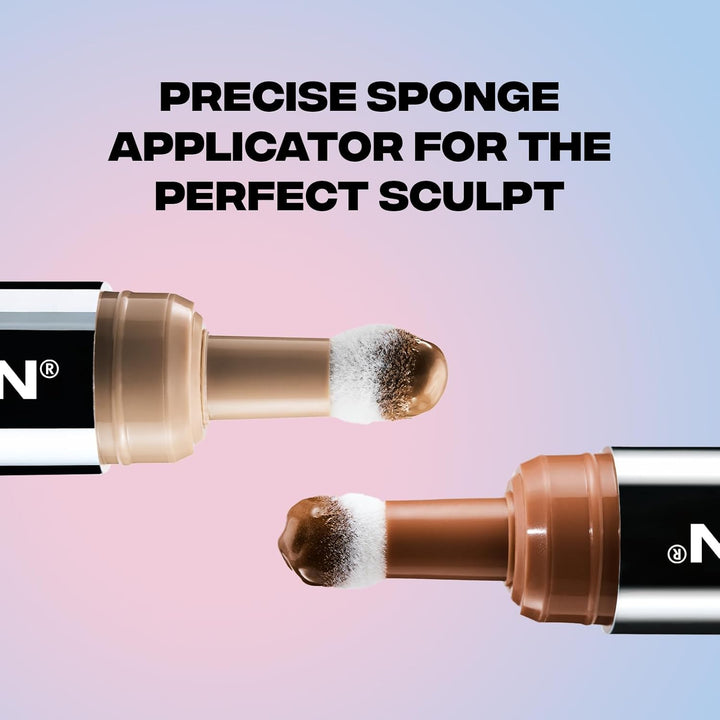 Liquid Contour STAY-N Long Wear Cream Contour Makeup — Long Lasting, Blendable, & Lightweight Formula — Vegan & Cruelty-Free, Giving Drama