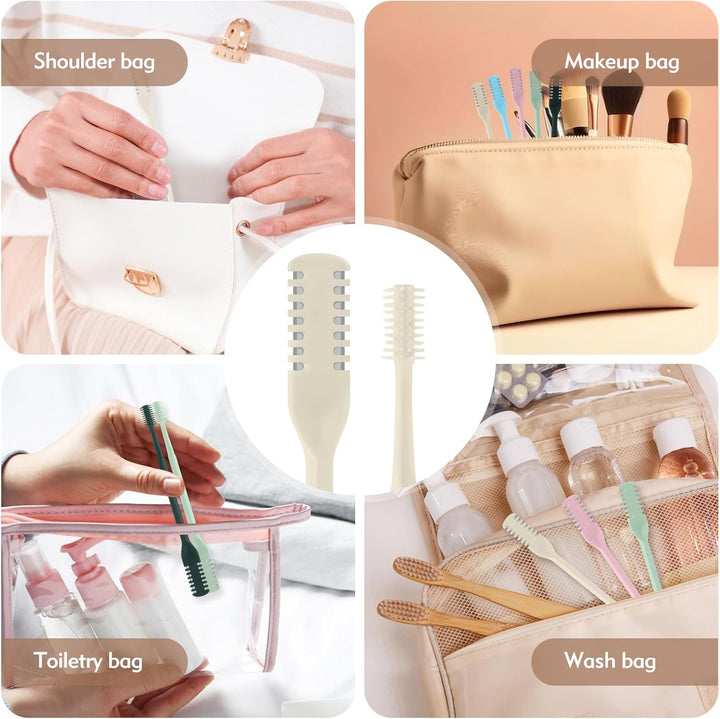 5Pcs 2-In-1 Nasal Hair Cutter, Double Sided Nose Hair Cutter, Portable 360° Rotating Manual Nose Hair Trimmer for Men and Women, Colorful