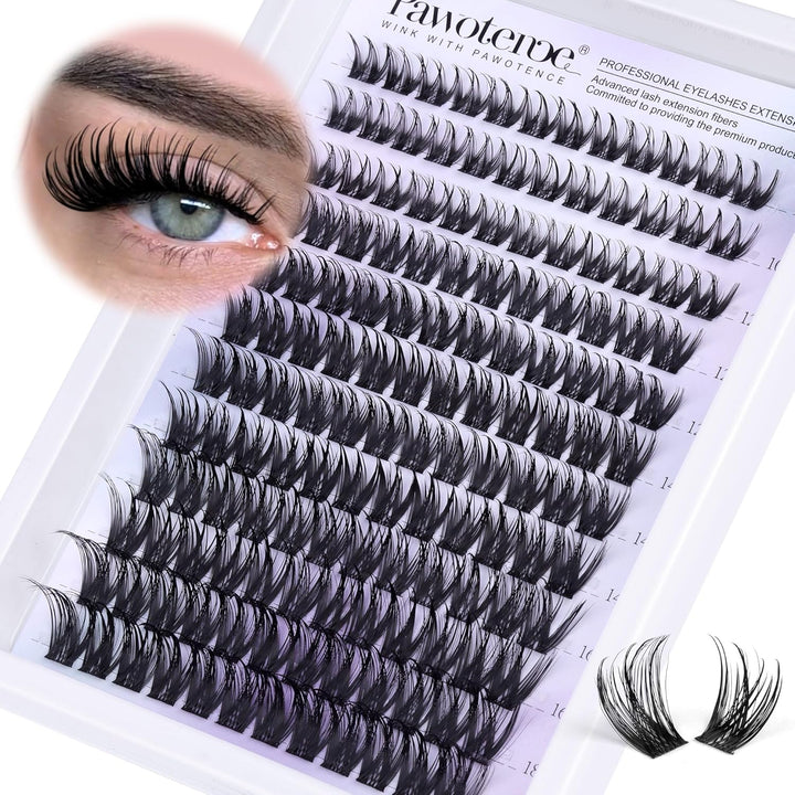 Lash Clusters Wispy Cluster Eyelash Extensions 10-18Mm Individual Lashes DIY Cluster Lashes Extension Soft Comfortable Eyelash Clusters with Thin Band