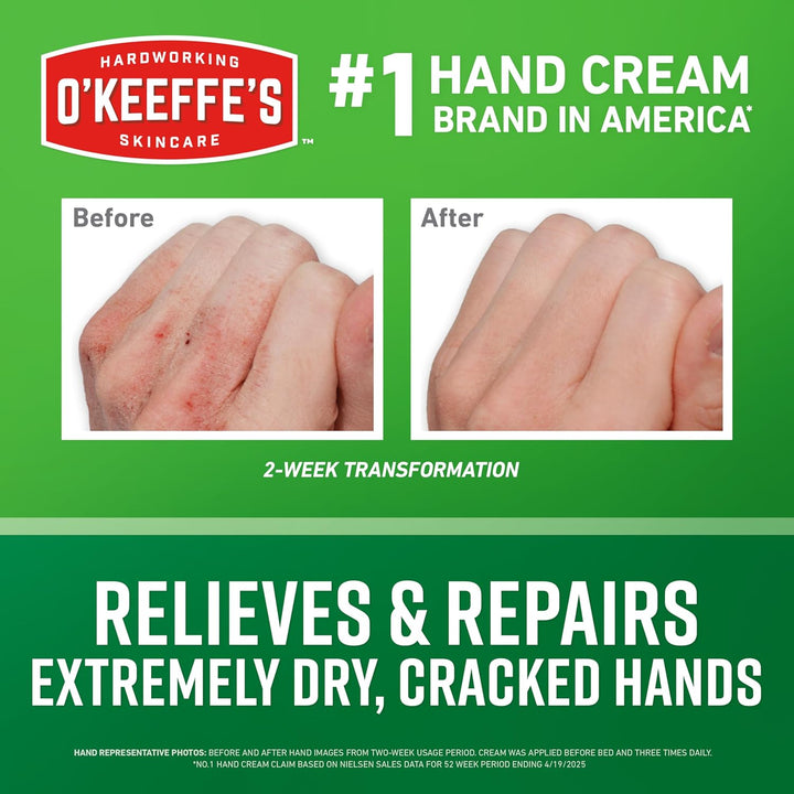Working Hands Hand Cream for Extreme Dryness - 3 Oz Tube (2 Pack) - Repairing Skincare for Cracked, Dry Hands