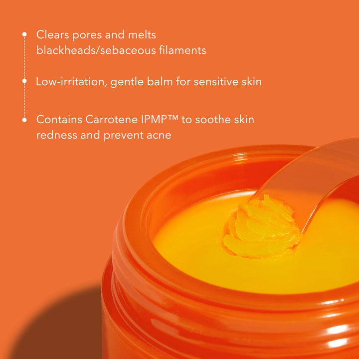 Carrotene IPMP Hydromelt Cleansing Balm, 3.04 Fl.Oz, Noncomedogenic, Grapefruit Peel Oil, O-Cymen-5-Ol Helps Reduce Blackheads & Breakouts, for Sensitive & Oily Skin, Korean Skincare