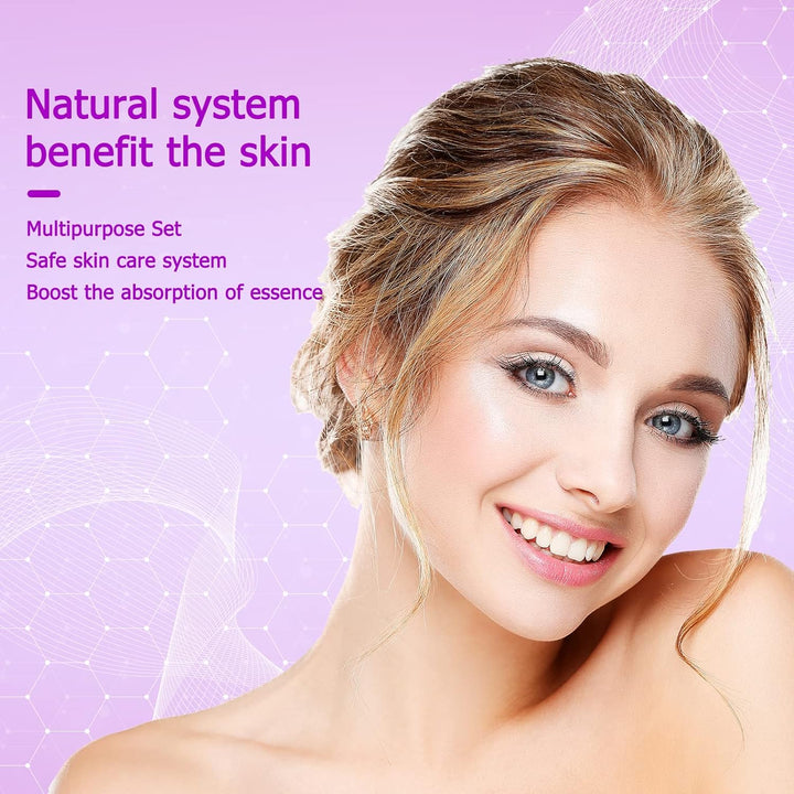 Phototherapy Device High Frequency Facial Wand Machine with Argon Tubes for Face Chin Neck Hair, Facial Skin Wand Machine with 4 Different Tubes