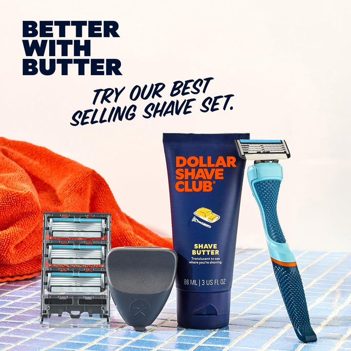 | Shave Butter 2-Pack | for Sensitive Skin, a Translucent Shaving Cream & Gel Alternative, Designed for a Gentle Glide, Helps to Fight Razor Bumps and Ingrown Hairs, Blue