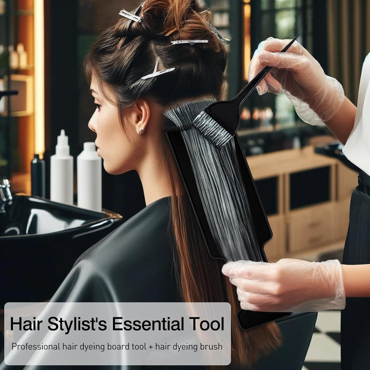 4-Piece Balayage Highlighting Kit - Black Nylon Combs & Brush for Salon & Home Use