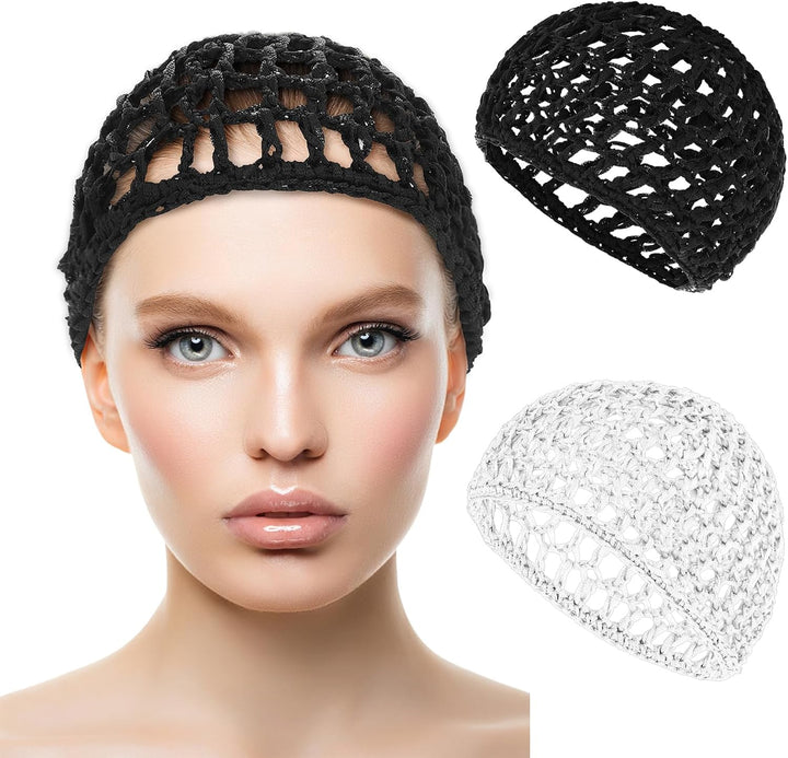 Wig Cap Thick Long Hair Caps Adjustable Net Mesh Braided Weaving Making Crochet Sew Weave Fishnet Grip Headband