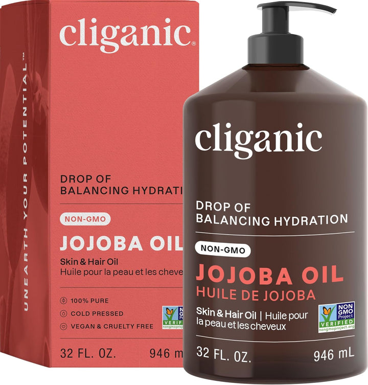 Jojoba Oil Non-Gmo, Bulk 16Oz | 100% Pure for Skin, Hair & Face, Cold Pressed Natural Hexane Free - Hair Relaxer