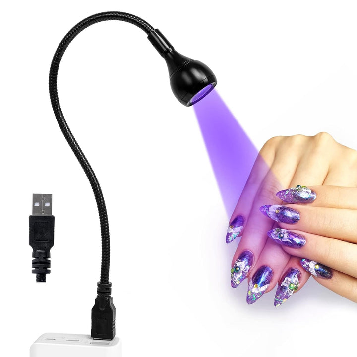 Nail Lamp LED Nail Manicure Dryer Curing Light with Black Gooseneck and Clamp for Gel Nails