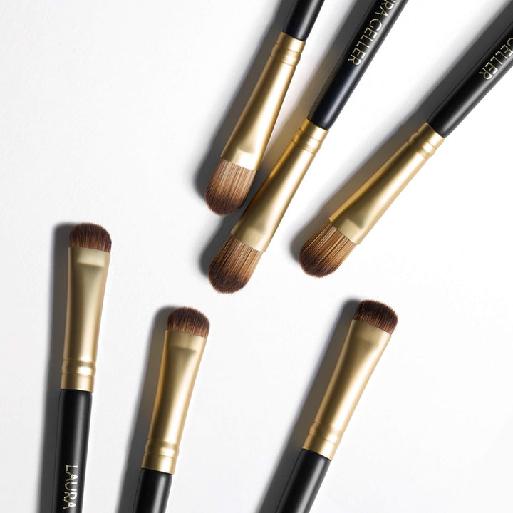 Dual-Ended Eyeshadow Brush - Domed Shader & Blending Brush for Baked and Pressed Eyeshadow Application - All over Eye Makeup Brush