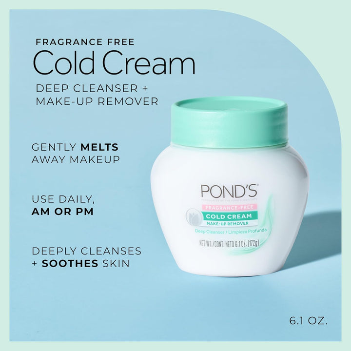 Fragrance-Free Cold Cream Make-Up Remover 6.1 Oz