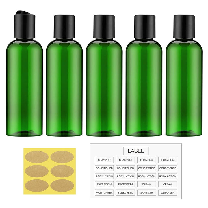 Travel Bottles for Toiletries 3.4 Oz - Travel Size Containers for Shampoo Plastic - Small Empty Lotion Squeeze Bottle for Liquid TSA Approved - Leak Proof Mini Conditioner Refillable Clear 100Ml