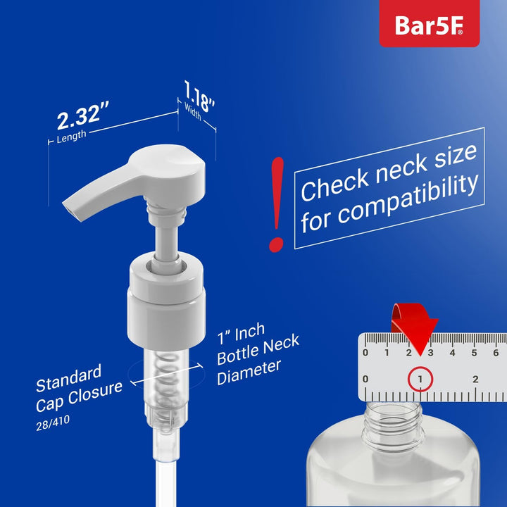 Universal Shampoo/Conditioner Pump for Bottle, 1 L/33.8 Oz., Piece 2 White