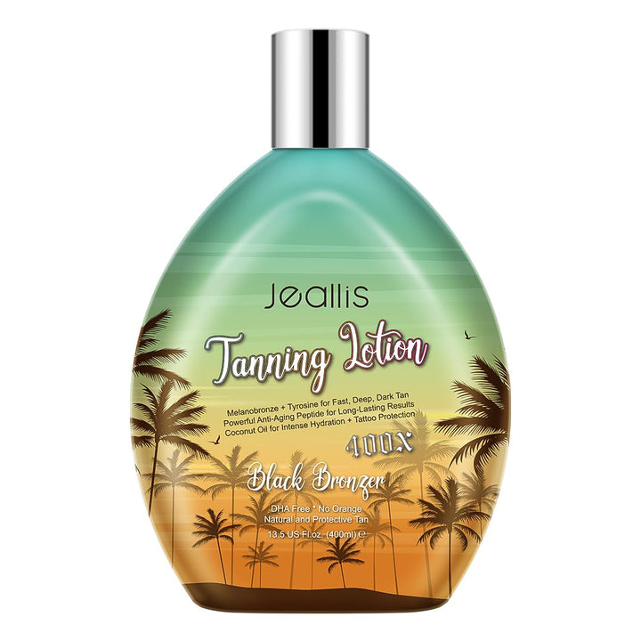 Extreme Dark Tanning Lotion Accelerator for Indoor Tanning Beds & Outdoor Sun Tan with Bronzer to Get Dark Fast Tan, Bronzing Tanning Lotion with Tattoo Protecting Formula, DHA Free, 13.5Oz
