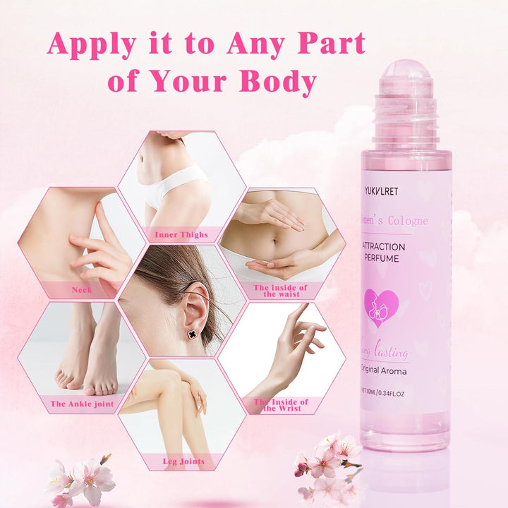 Pheromones Perfumes for Women, Long Lasting Women'S Cologne, Pheromone Perfumes Attract Men, Enhanced Scents Women'S Perfume, Roller Ball Design, Portable and Fruity