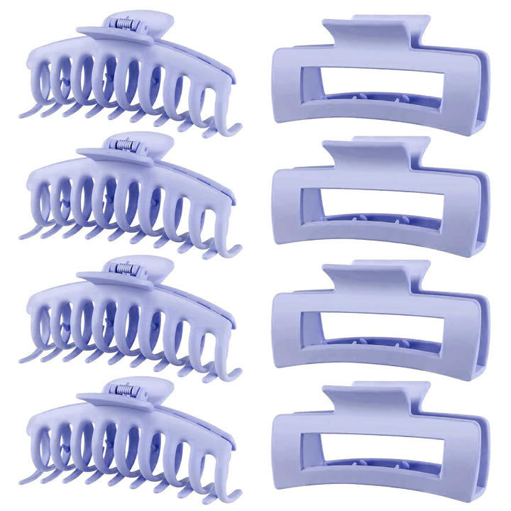 8 Pack Big Hair Claw Clips for Women Large Claw Clip for Thin Thick Curly Hair 90'S Strong Hold 4.33 Inch Nonslip Matte Jumbo Hair Clips (8 Pcs)