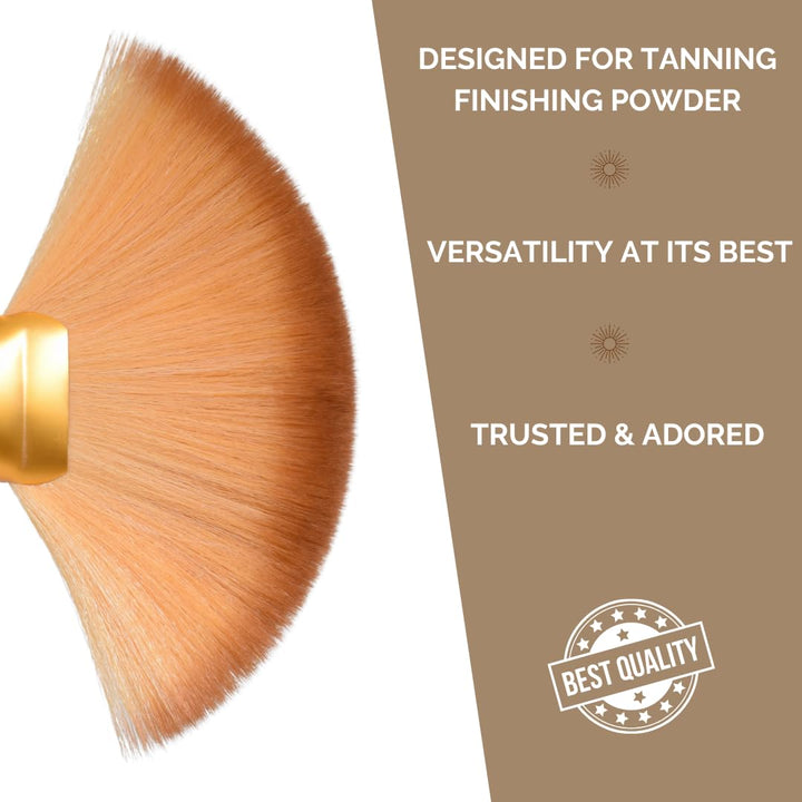 Finishing Powder Brush | Large Professional Fan Brush for Salon Use | Perfect for Spray Tan Powder