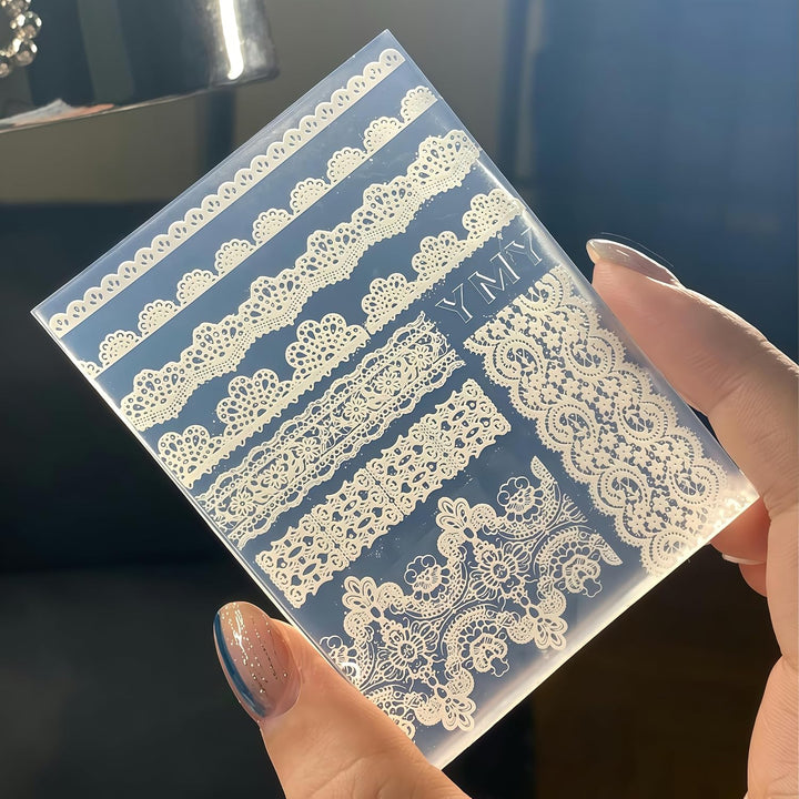 3D Lace Nail Art Molds Design, Silicone Nails Tool Y2K Decoration