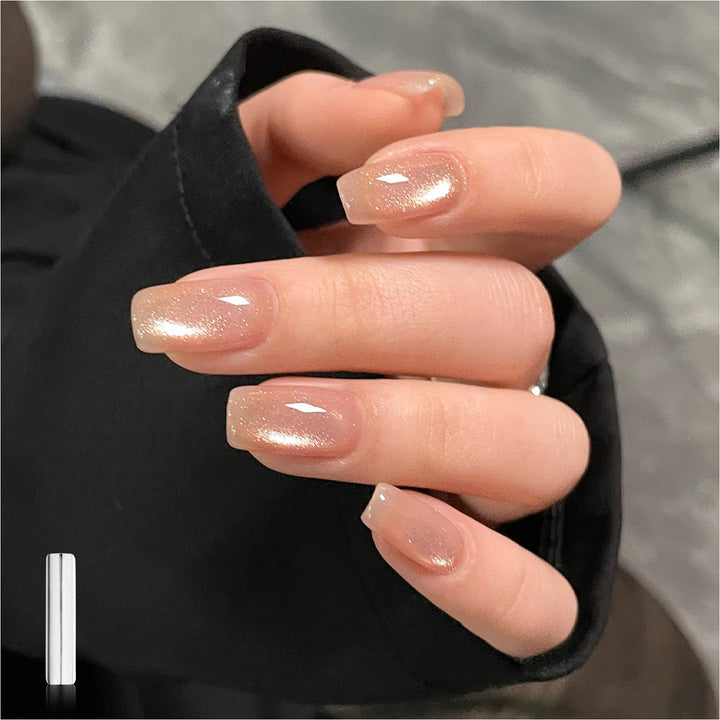 Red Cat Eye Gel Nail Polish, 16Ml Glitter Holographic Nail Polish with Magnet, Reflective Translucent UV Gel, 2907 Ruby Twilight