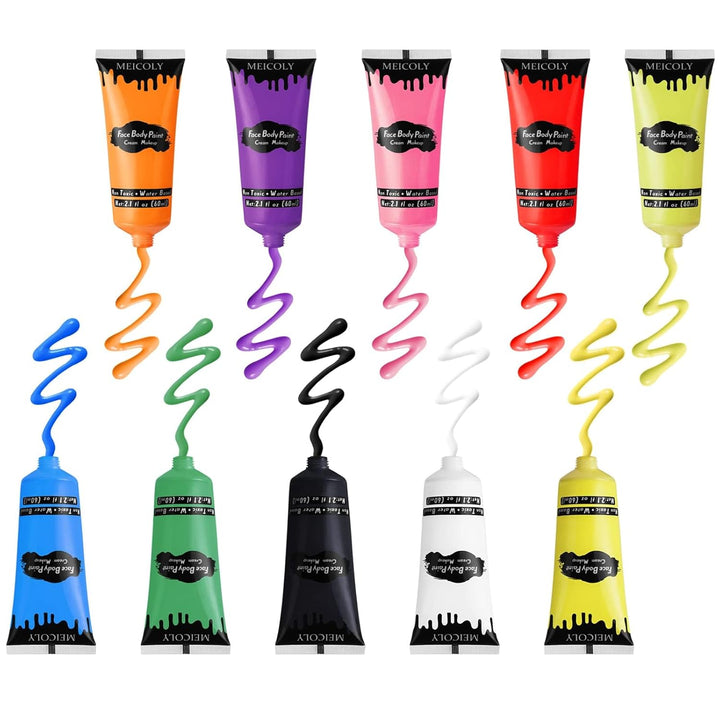 Green Face Body Paint,Halloween SFX Witch Makeup Elphaba Costume Face Paint,Camouflage Gamora Hunting Hulk Body Paint for Adults and Kids,St. Patrick’S Day Face Paint Makeup Accessories