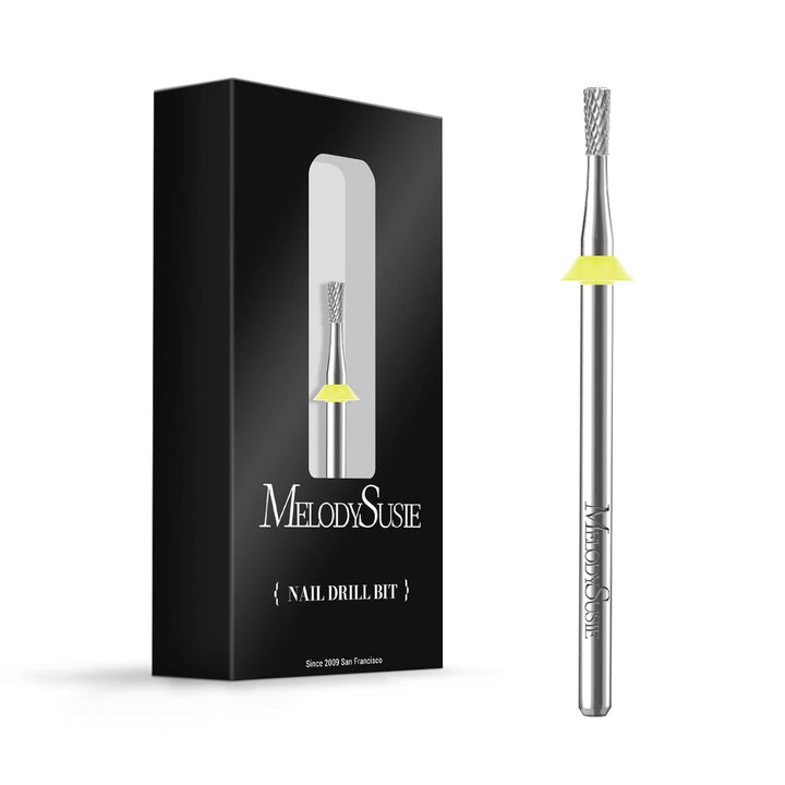 Cuticle Clean Nail Drill Bit 3/32'', Professional Safety Carbide under Nail Cleaner Nail Bit for Cuticle Dead Skin Nail Prepare, Two Way Rotate, Manicure Nail Salon Supply(Silver, Fine)