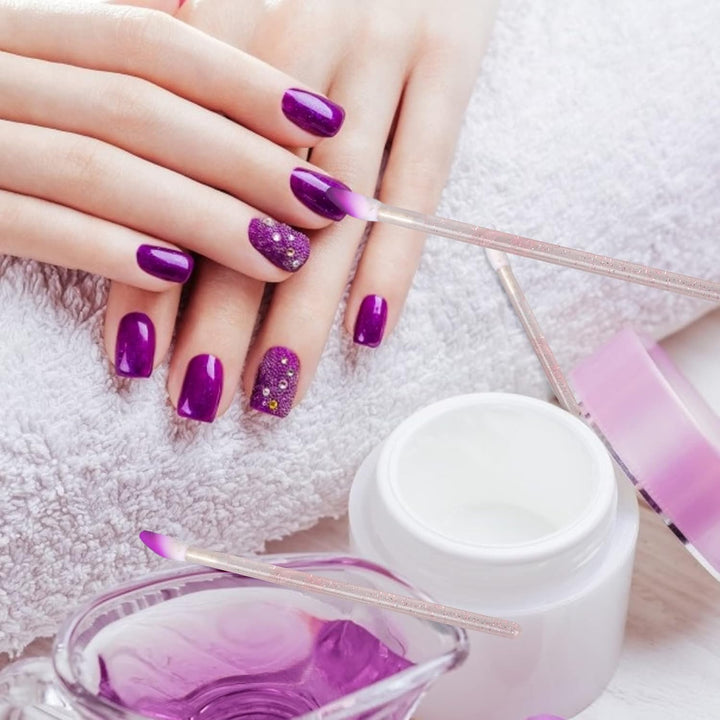 100PCS Glitter Crystal Lip Brush, Disposable Lip Brushes, Lip Gloss Applicators,Lip Gloss Wands Applicator Perfect Makeup Tool Kits (Pink)