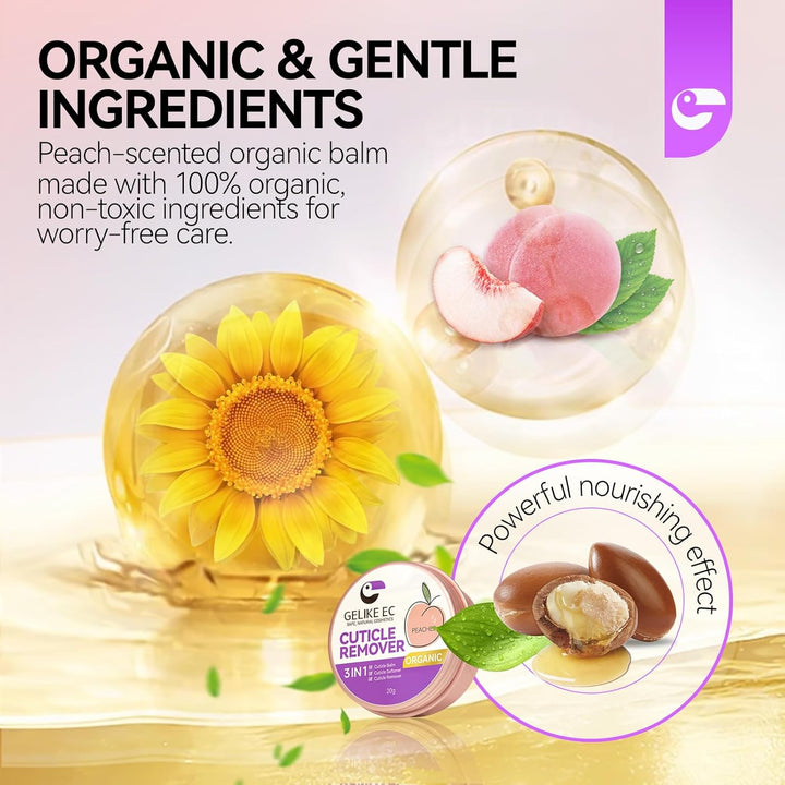 Cuticle Cream for Dry Damaged Cuticles Organic Nail Cuticle Remover for Dry, Rough Hands Cracked Rigid Skin - Professional for Salon Home Use