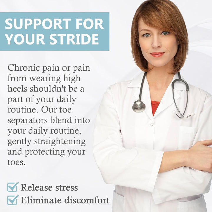 2PCS Toe Separators for Women and Men, Gel Toe Spacers for Pedicure and Foot Alignment, Comfortable Foot Care for Bunions and Overlapping Toes