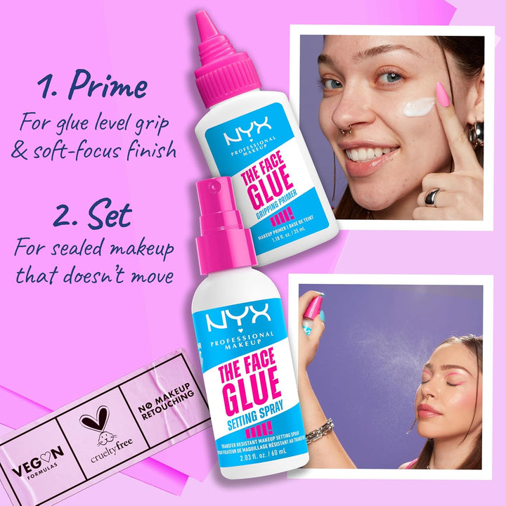 the Face Glue Gripping Primer, Hydrating Makeup Primer with up to 24HR Wear, Vegan & Cruelty Free
