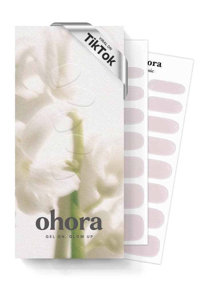 Semi Cured Gel Nail Strips (N Onyx) - Dark, Solid, Works with Any UV/LED Lamps, Salon-Quality, Long Lasting, Easy to Apply & Remove - Includes 2 Prep Pads, Nail File & Wooden Stick