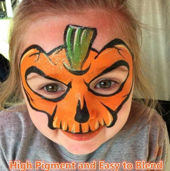 Cream-Blendable Orange Face Paint Stick (1.06 Oz),Full Orange Body Paint for Adults Children Halloween Cosplay SFX Makeup,Waterproof Orange Eye Black Stick