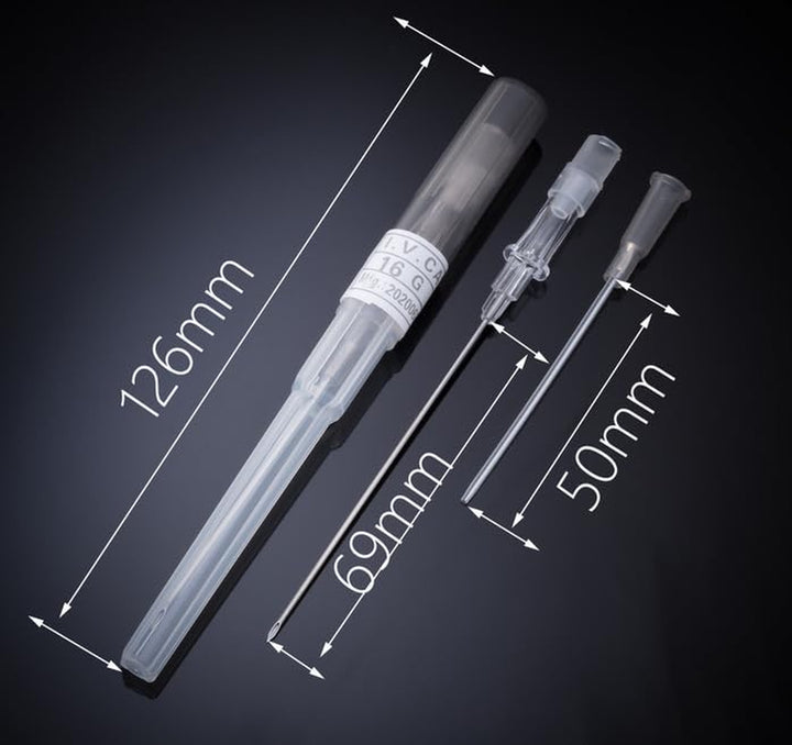 Pack of 50 Catheter Piercing Needles Tattoo Piercings Tool (16G)