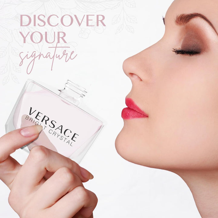 Perfume for Women Set of 4 Mini, Bright Crystal, Yellow Diamond, Crystal Noir, Bright Crystal Absolu, Perfume for Women Fragrance Sampler Set Designer Womens Samples (4 Count, 0.17 Oz)