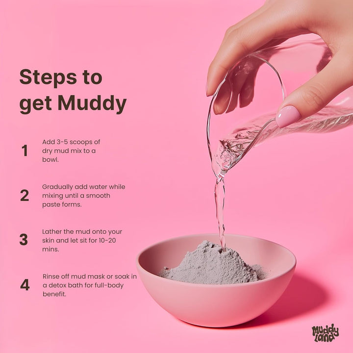Bentonite Clay Detox Bath Soak Powder & Full Body Mud Mask – Mineral-Rich Clay with Epsom Salt for Adults & Kids – Heavy Metal Detox Bath – Mud Magnet by